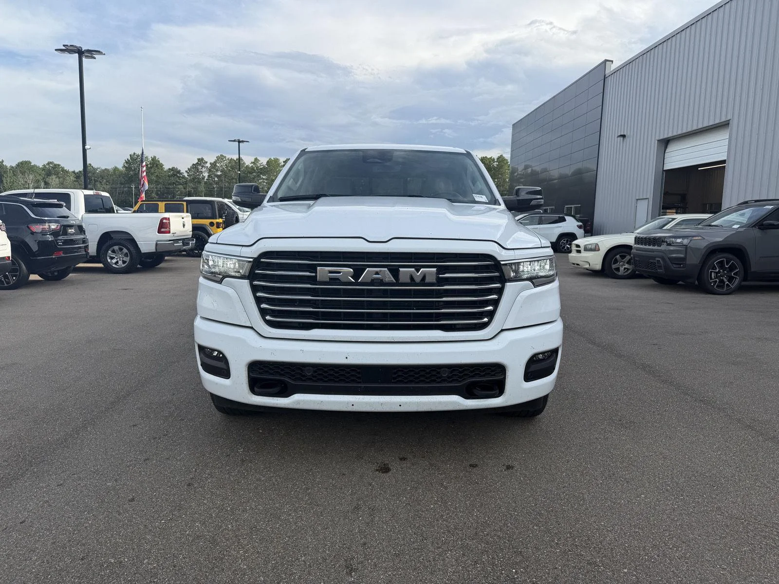 Used 2025 Bright White Clearcoat Ram Laramie image 2