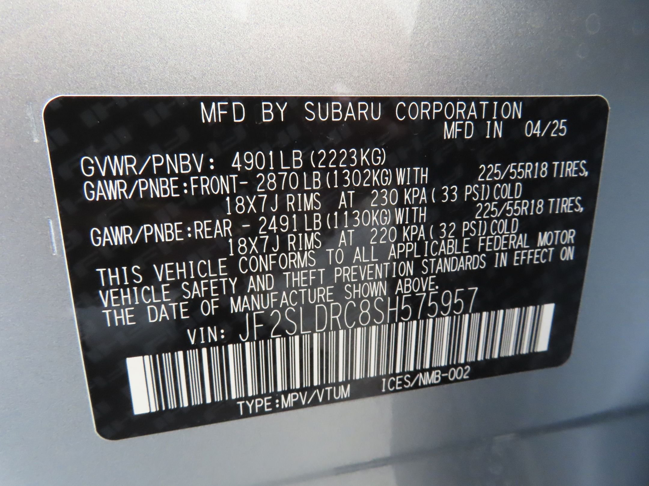 Used 2025 Silver Subaru Limited image 29