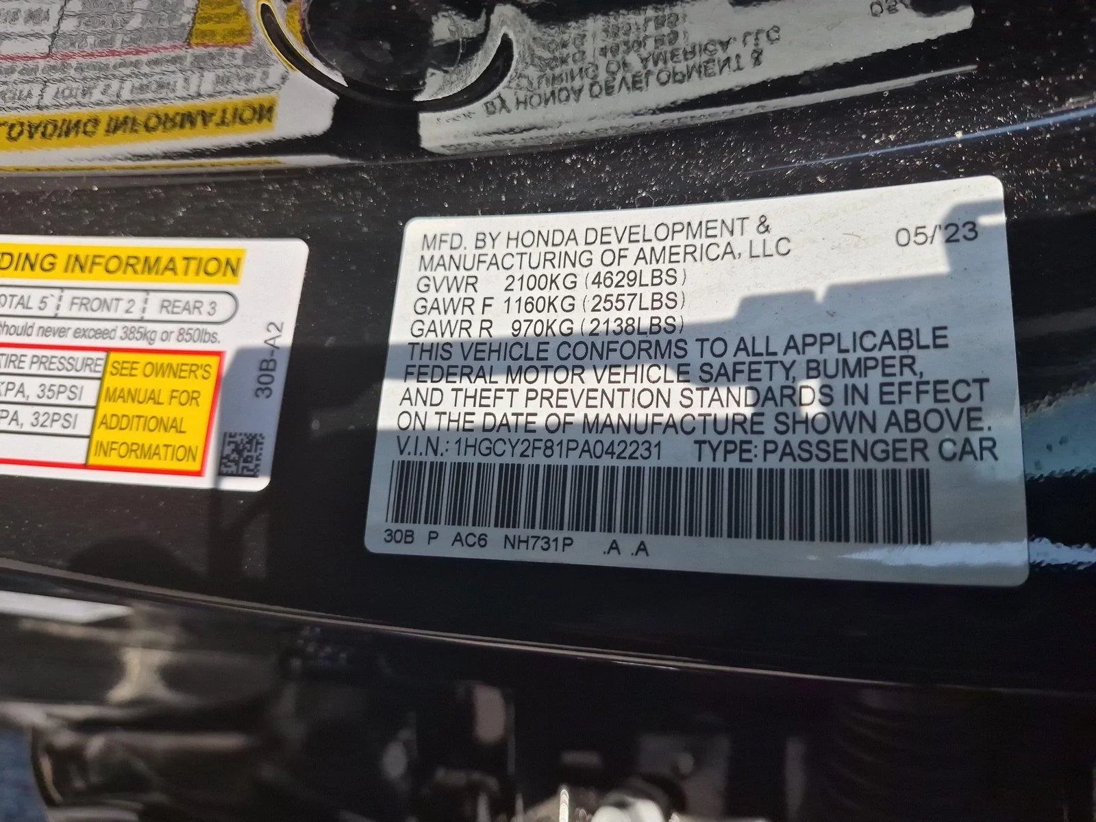 Used 2023 Crystal Black Pearl Honda Touring image 42