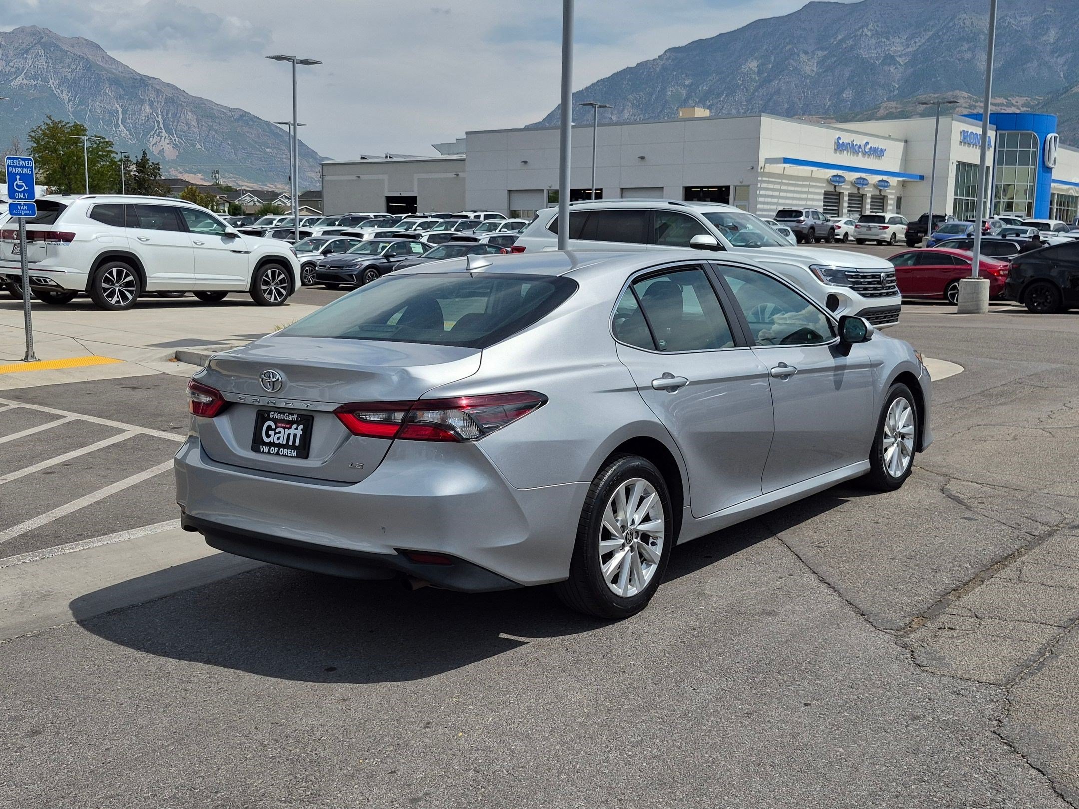 Used 2021 Celestial Silver Metallic Toyota LE image 3