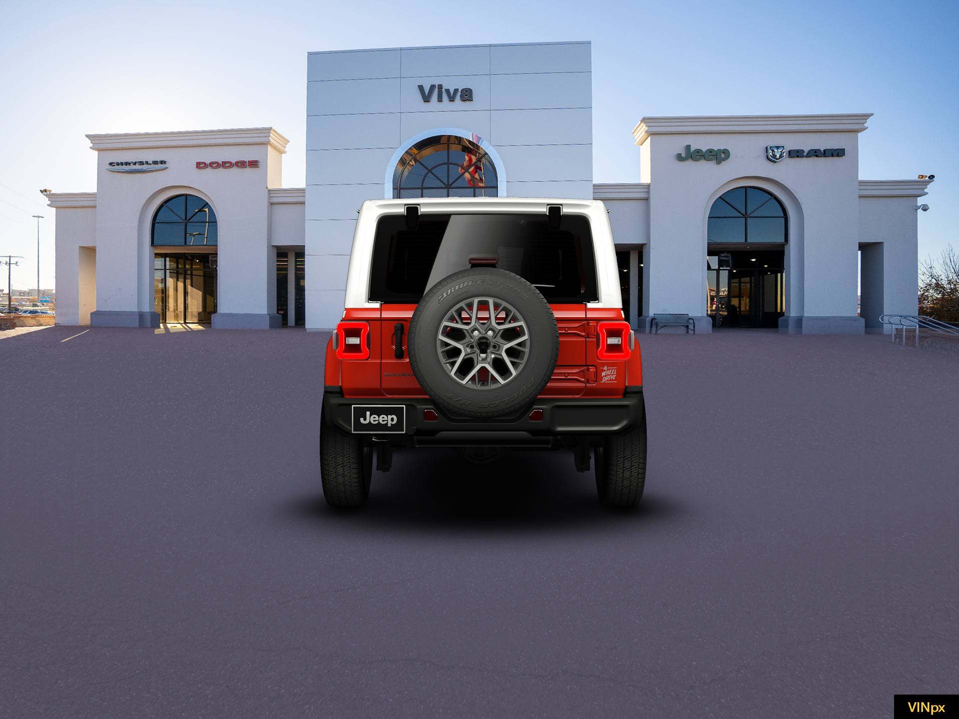 New 2026 Firecracker Red Clear-Coat Exterior Paint Jeep Sahara image 18