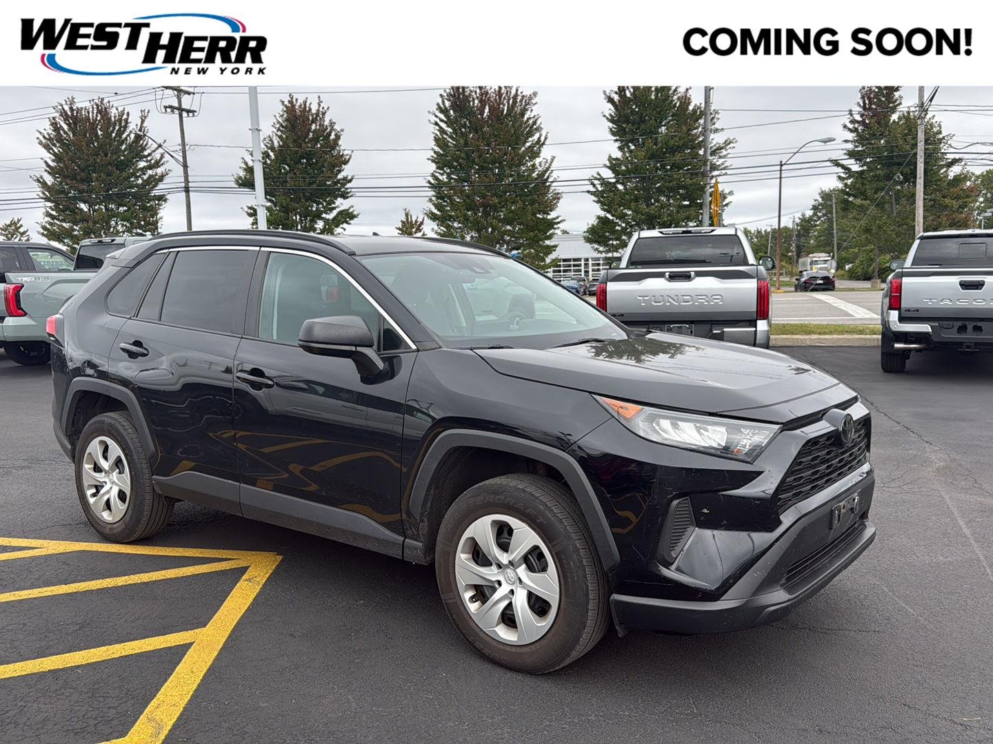 Used 2020 Midnight Black Metallic Toyota LE image 1