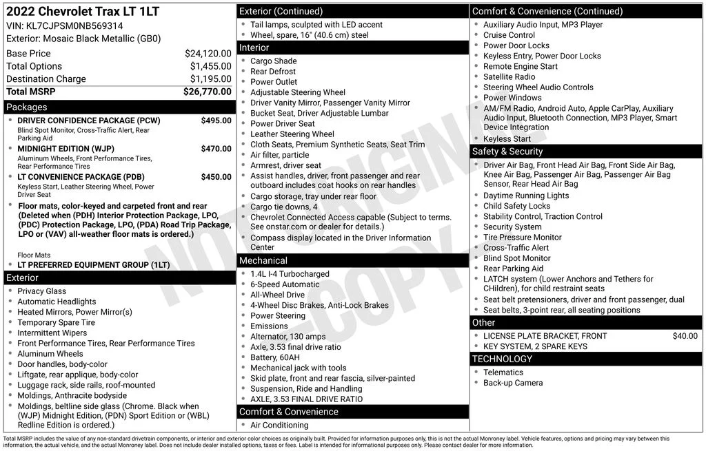 Used 2022 Black Chevrolet LT image 6