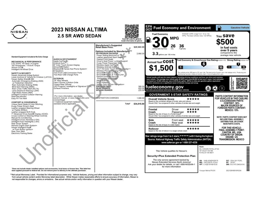 Used 2023 Gray Nissan 2.5 SR image 17