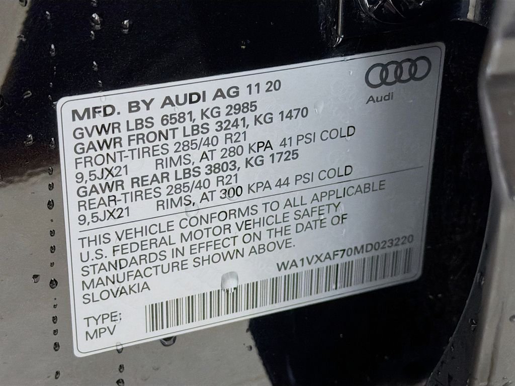 Used 2021 Orca Black Metallic Audi Prestige image 34