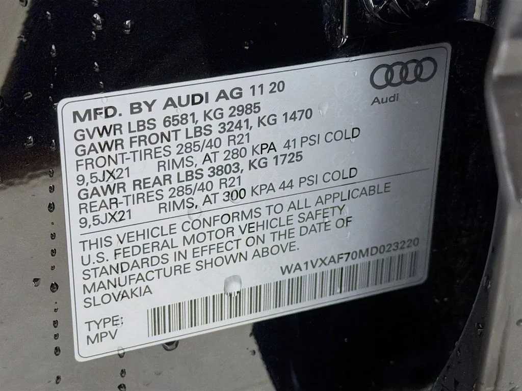 Used 2021 Orca Black Metallic Audi Prestige image 34