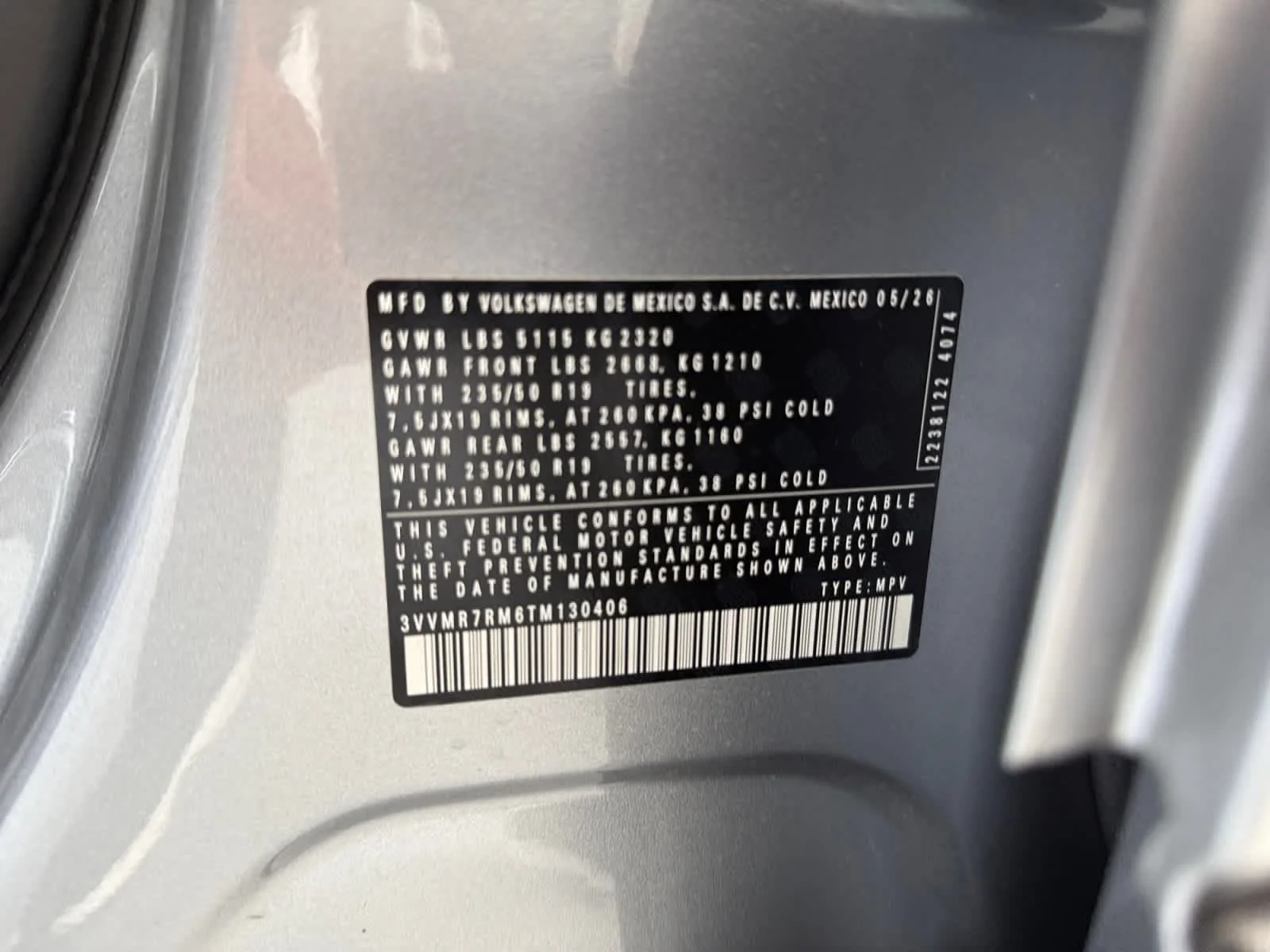 New 2026 Pyrite Silver Metallic Volkswagen SE image 25