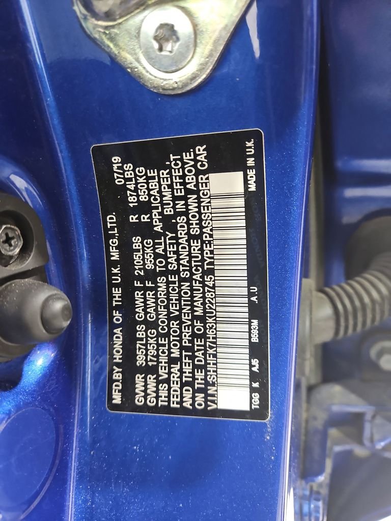 Used 2019 Blue Honda EX image 29