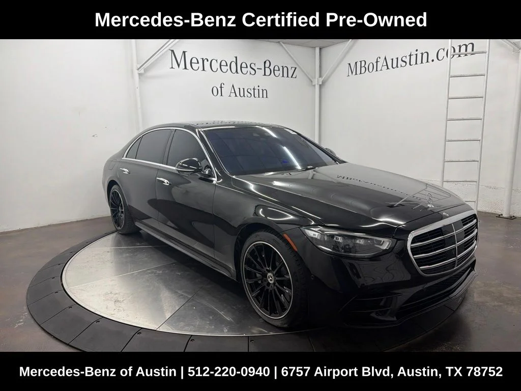 Certified Used 2022 Black Mercedes-Benz S 580 image 1