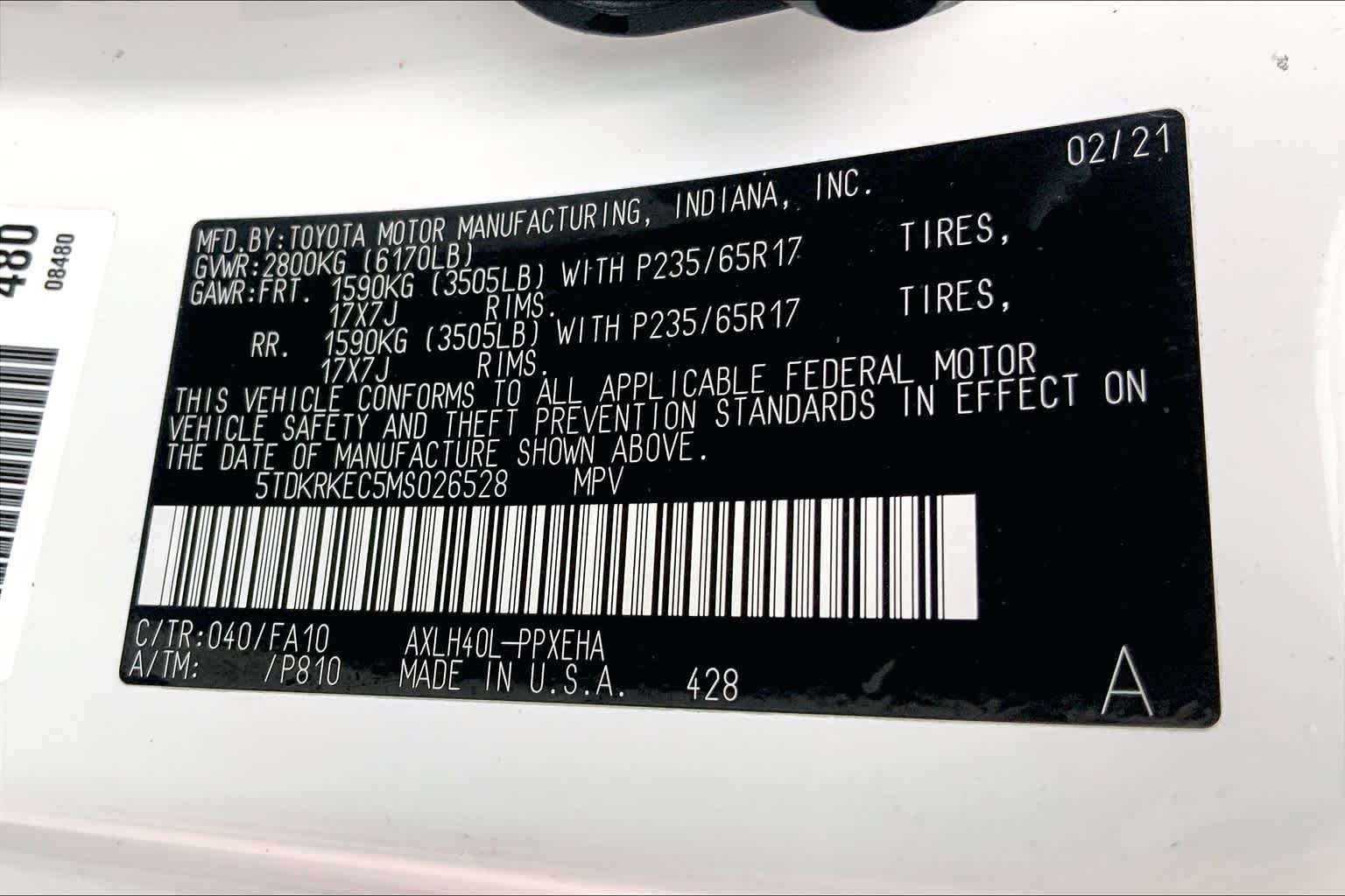 Used 2021 Super White Toyota LE image 33