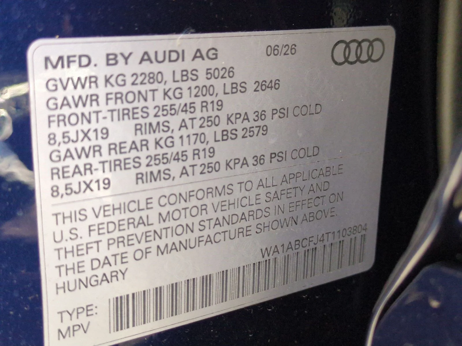 New 2026 Blue Audi S line image 17