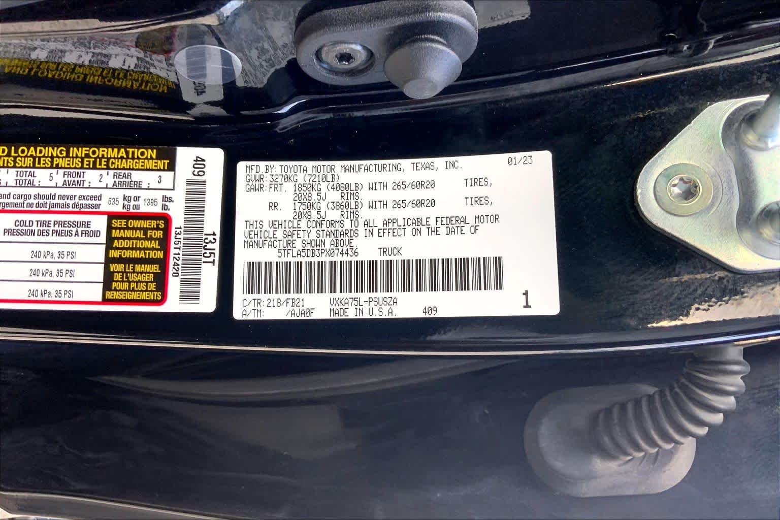 Used 2023 Midnight Black Metallic Toyota SR5 image 51