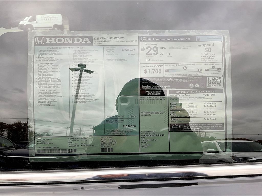 New 2026 Black Honda EX image 18
