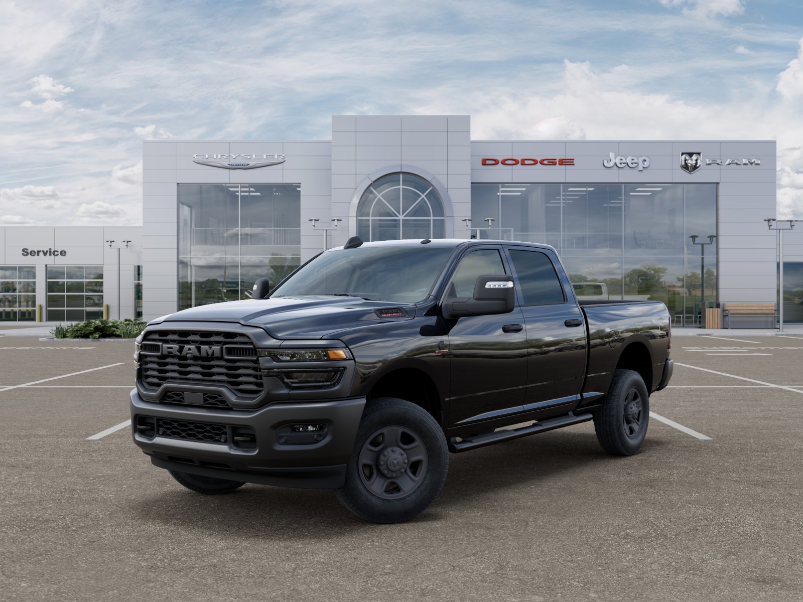 New 2026 Diamond Black Crystal Pearl-Coat Exterior Paint RAM Tradesman image 27