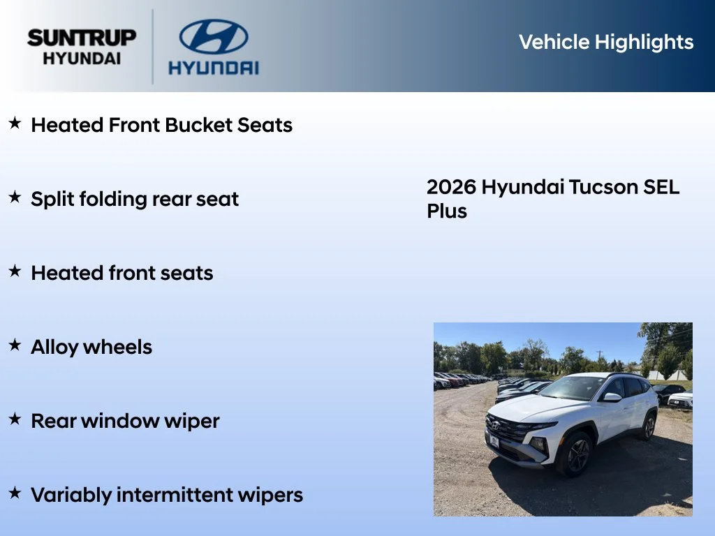 New 2026 White Pearl Hyundai SEL Plus image 15