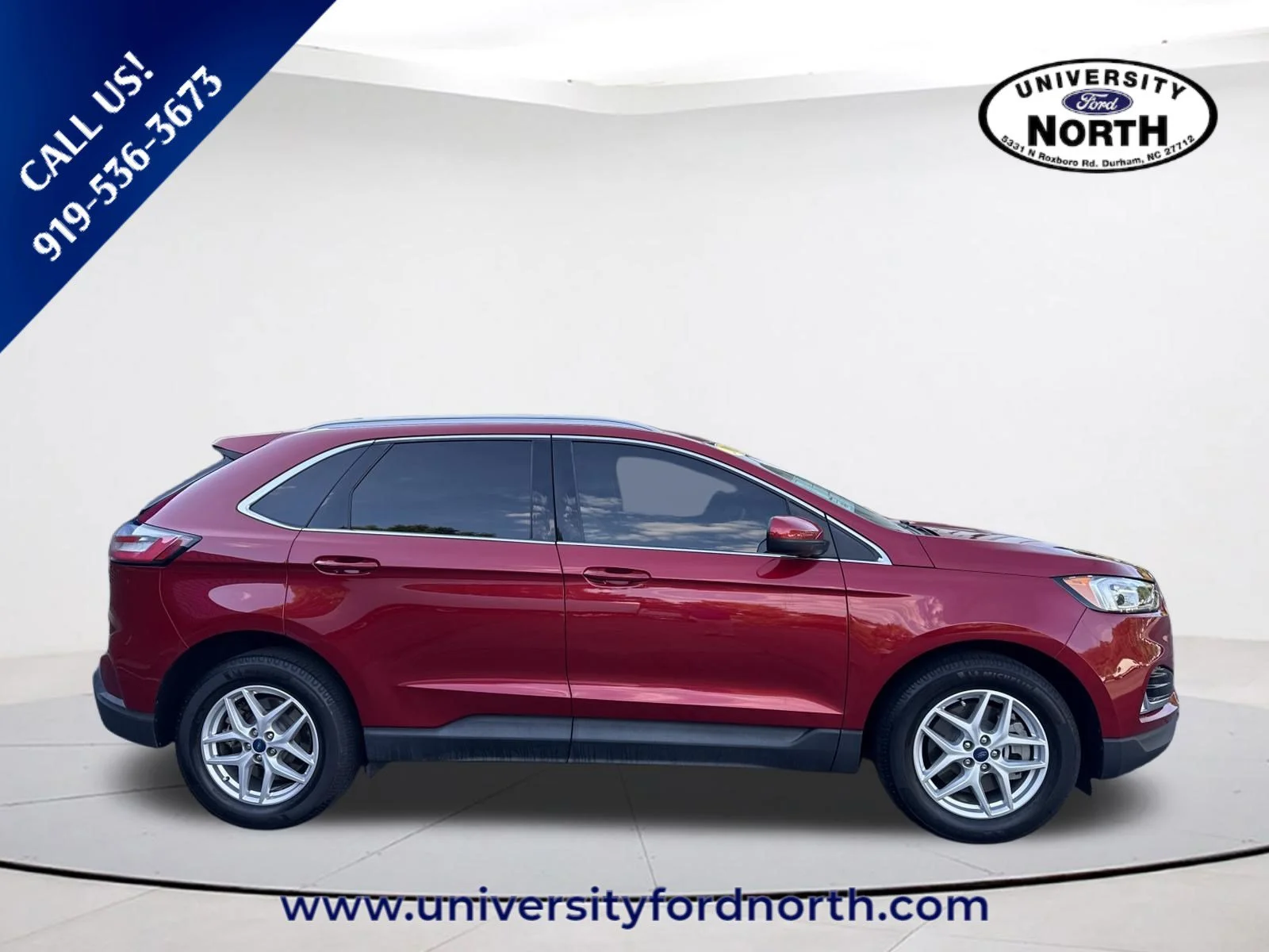 Used 2021 Rapid Red Metallic Tinted Clearcoat Ford SEL image 8