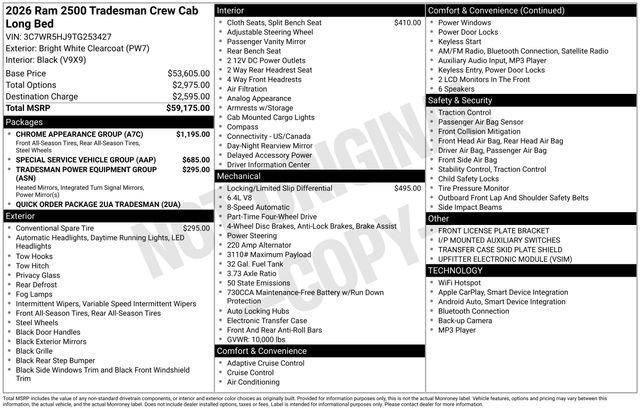 New 2026 Bright White Clearcoat RAM Tradesman image 7