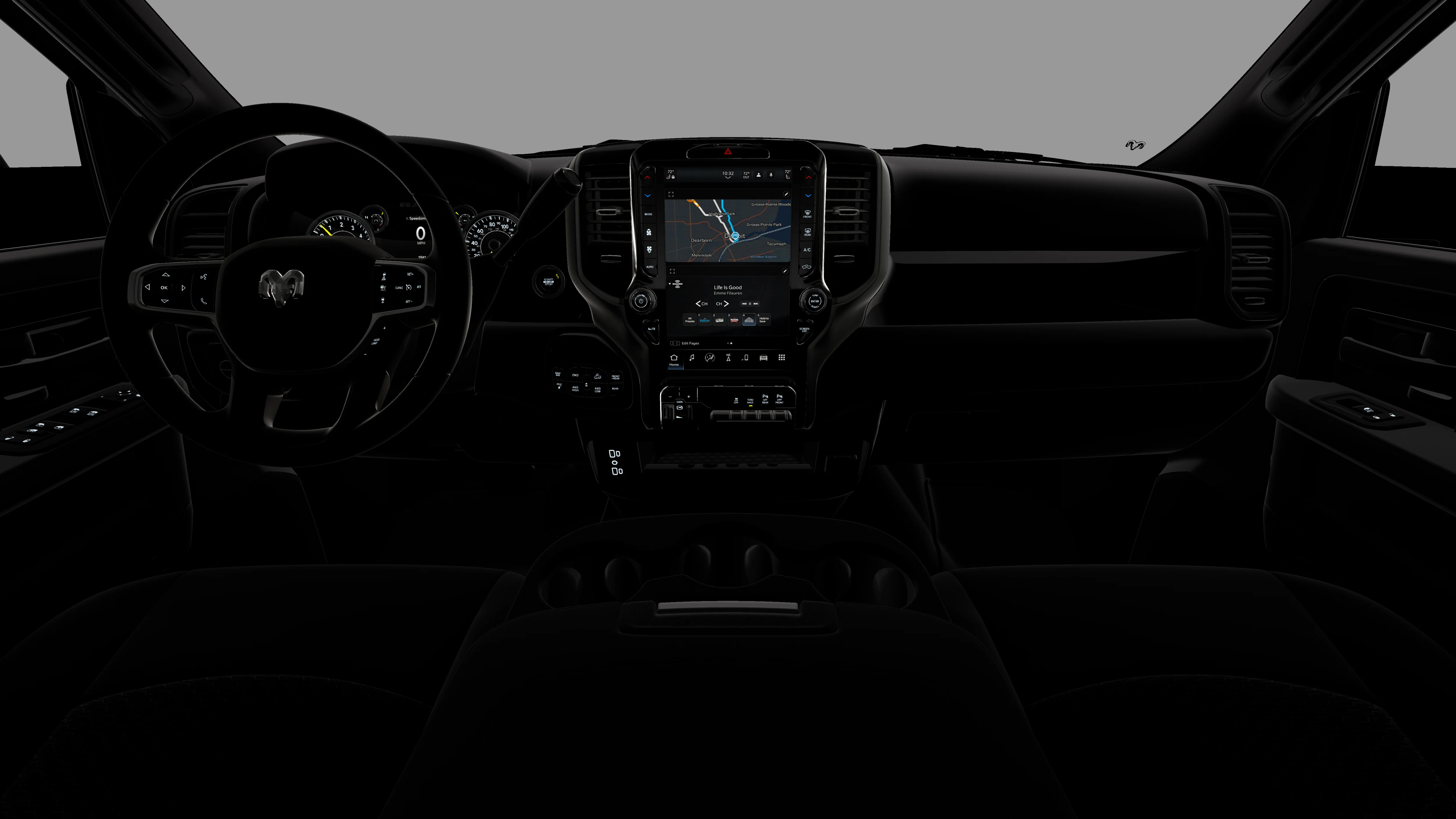 New 2026 Diamond Black Crystal Pearl-Coat Exterior Paint RAM TRADESMAN image 18
