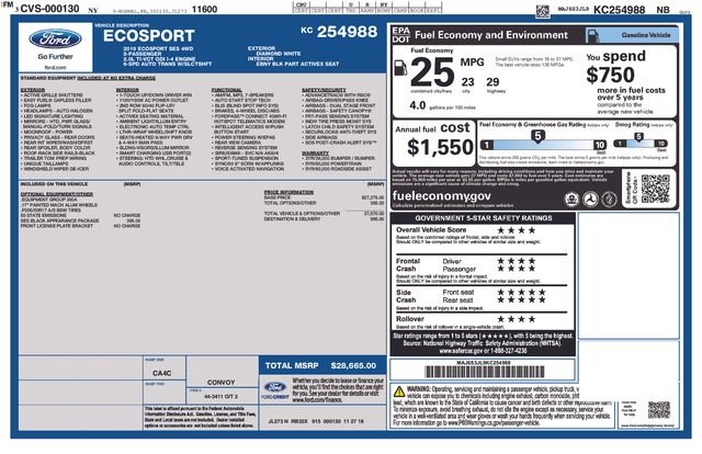Used 2019 White Ford SES image 9