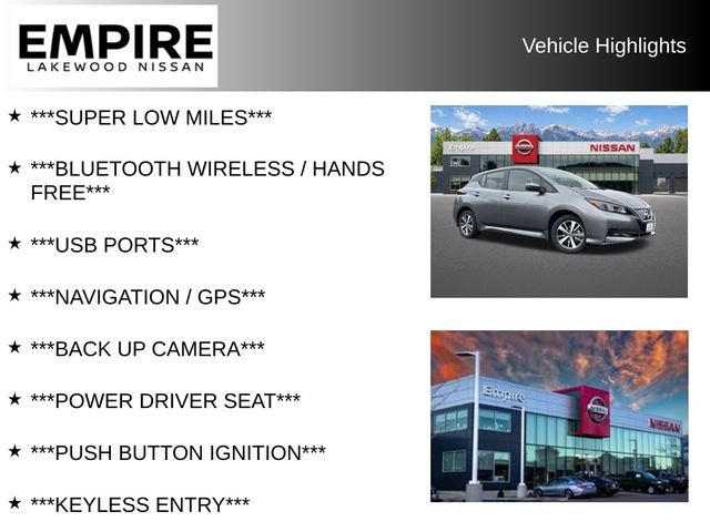 Used 2022 Nissan LEAF S Plus with VIN 1N4BZ1BV1NC554446 for sale in Lakewood, CO