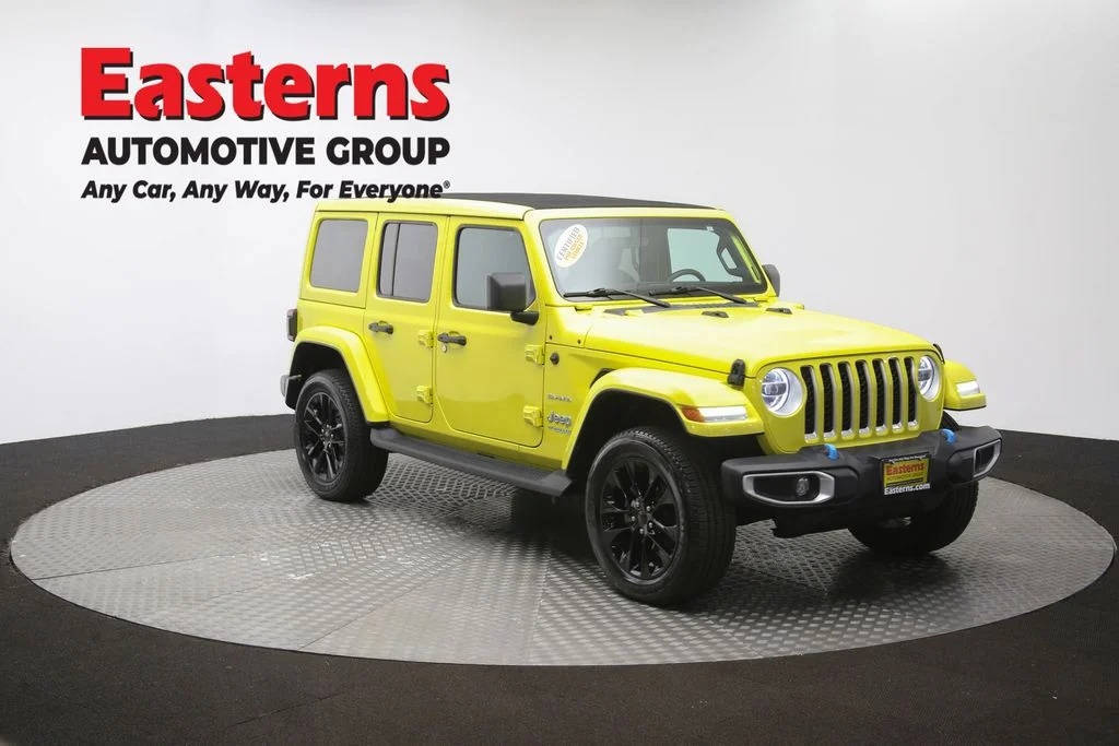 Used 2022 Yellow Jeep Unlimited Sahara 4xe image 50