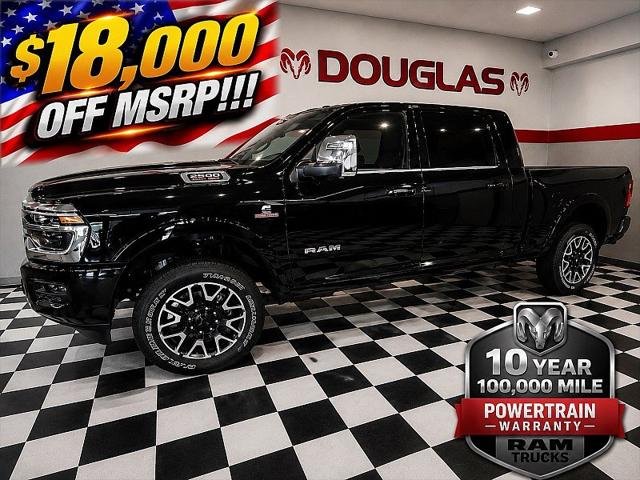 New 2026 Diamond Black Crystal Pearlcoat RAM Limited Longhorn image 1