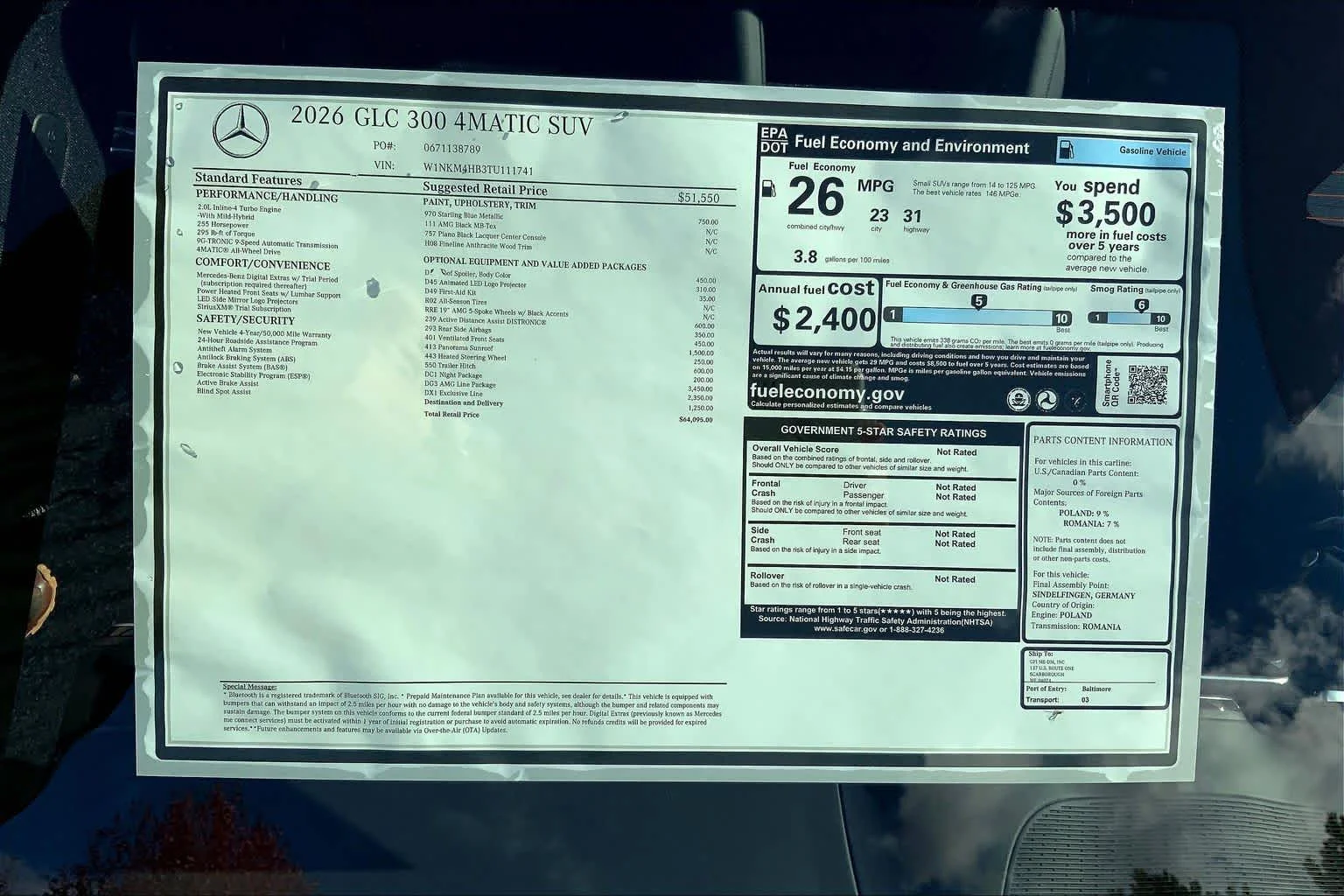 New 2026 Starling Blue Metallic Mercedes-Benz GLC 300 image 26