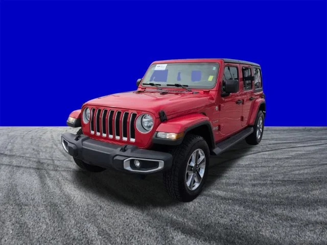 Certified Used 2020 Firecracker Red Clearcoat Jeep Unlimited Sahara image 8