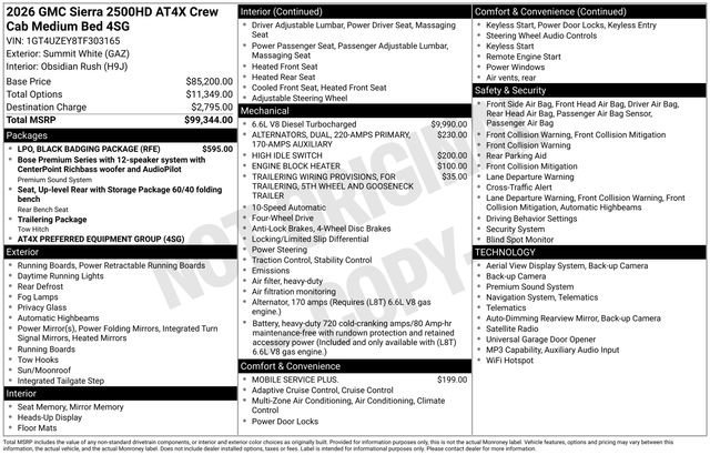 New 2026 Summit White GMC AT4X image 24