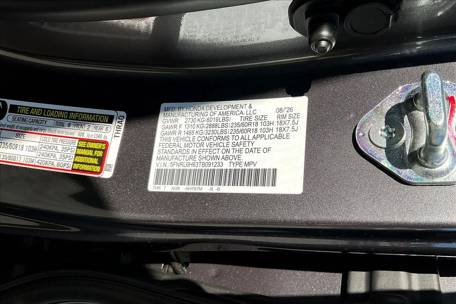 New 2026 Modern Steel Metallic Honda EX-L image 19