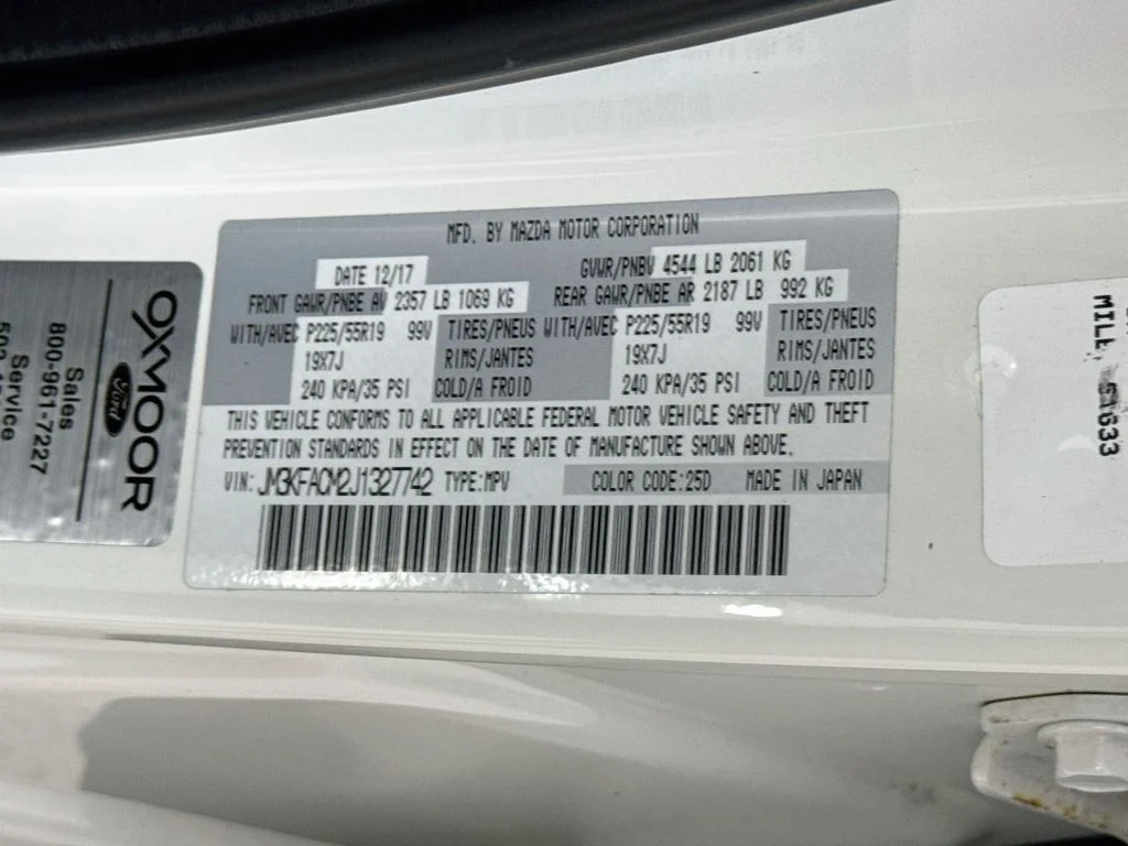 Used 2018 Snowflake White Pearl Mica Mazda Touring image 34