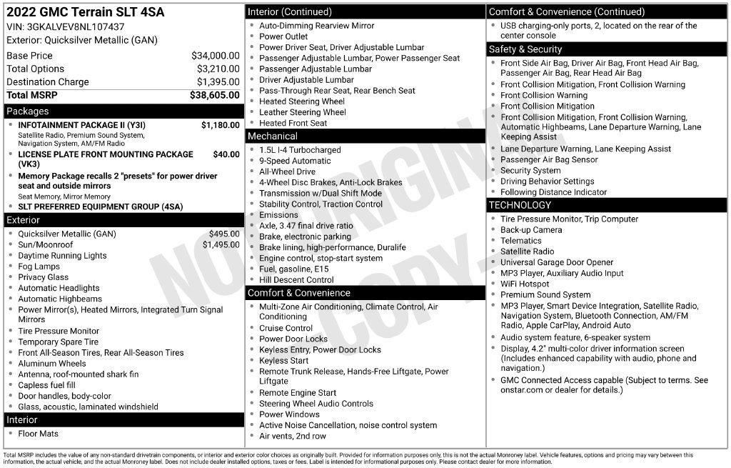 Used 2022 Silver GMC SLT image 27