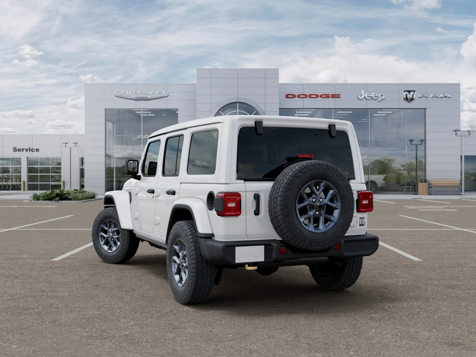 New 2026 Bright White Clear-Coat Exterior Paint Jeep 85th Anniversary Edition image 31