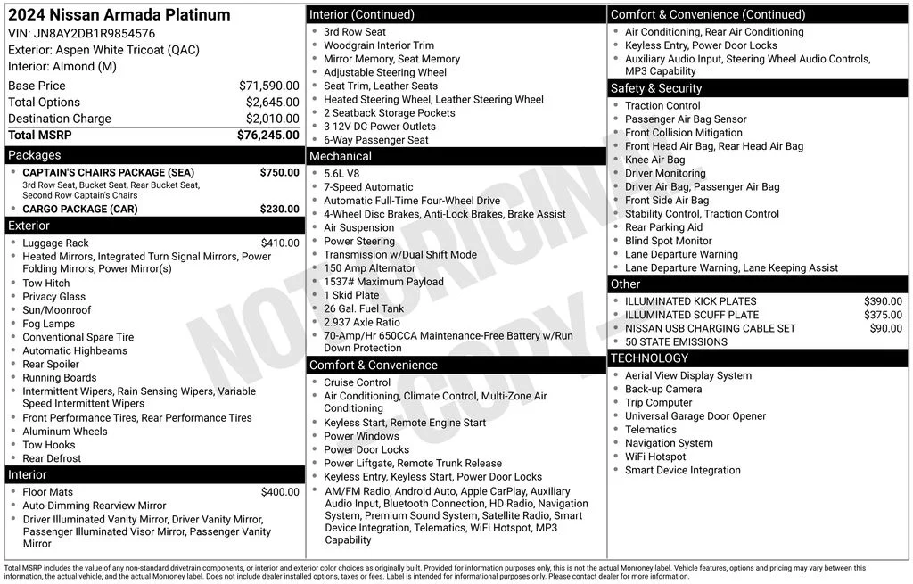 Certified Used 2024 White Nissan Platinum image 5