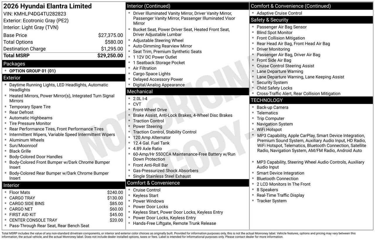 New 2026 Ecotronic Gray Hyundai Limited image 24