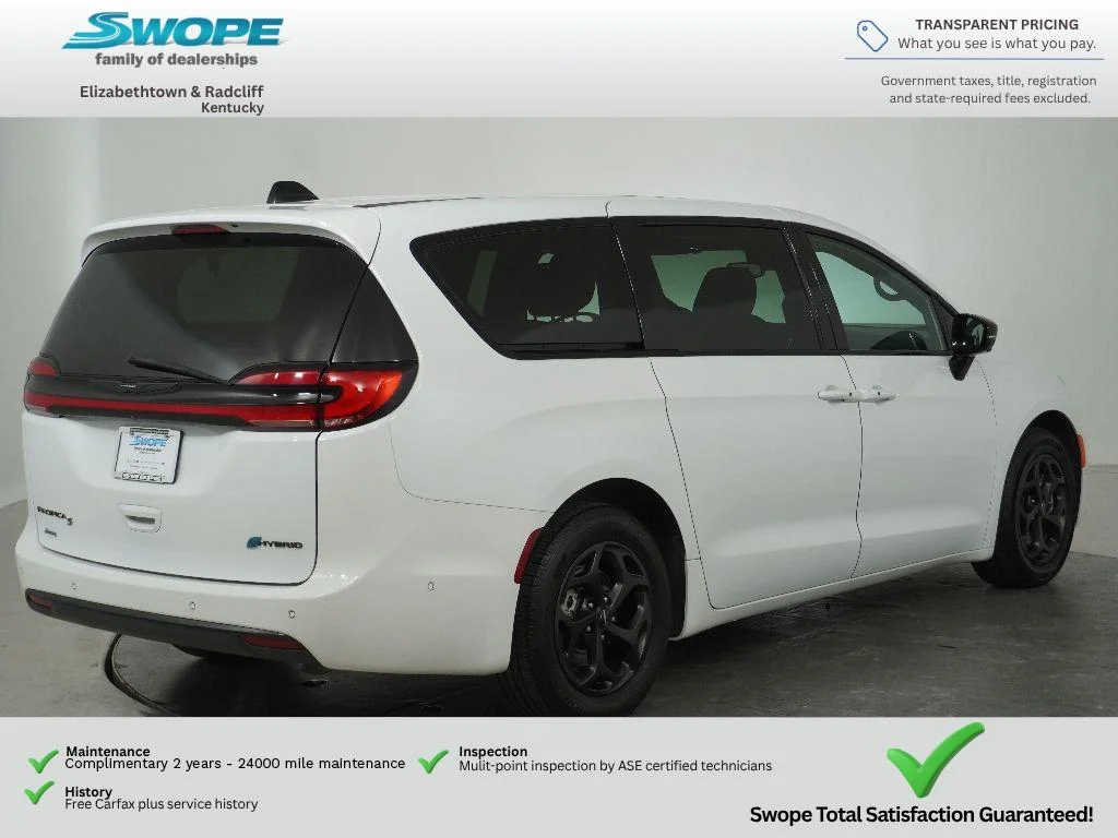 Used 2024 Bright White Clearcoat Chrysler Hybrid S Appearance Pkg image 3