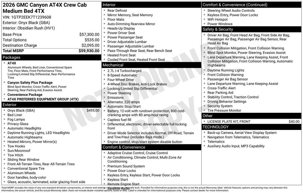 New 2026 Onyx Black GMC AT4X image 50