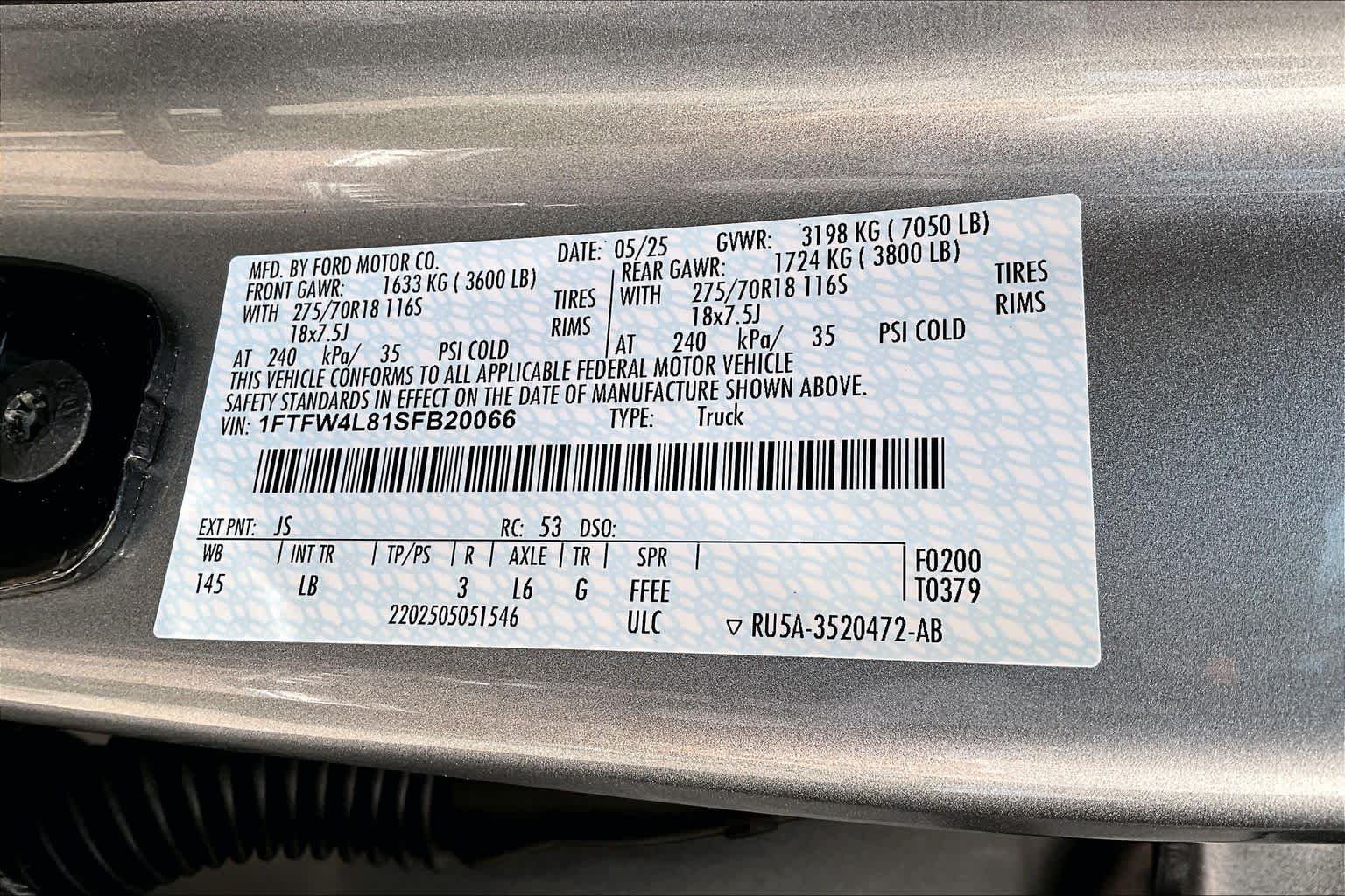 Used 2025 Iconic Silver Metallic Ford Tremor image 65