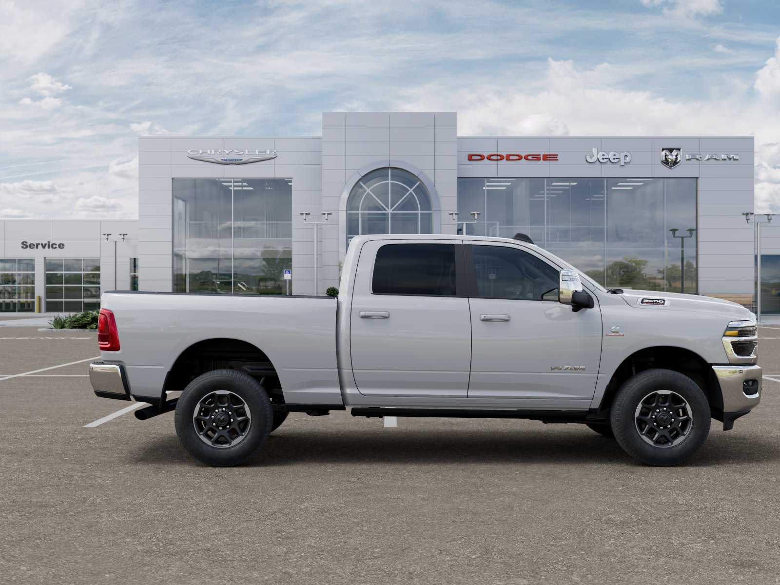New 2025 Bright White Clear-Coat Exterior Paint RAM Laramie image 43