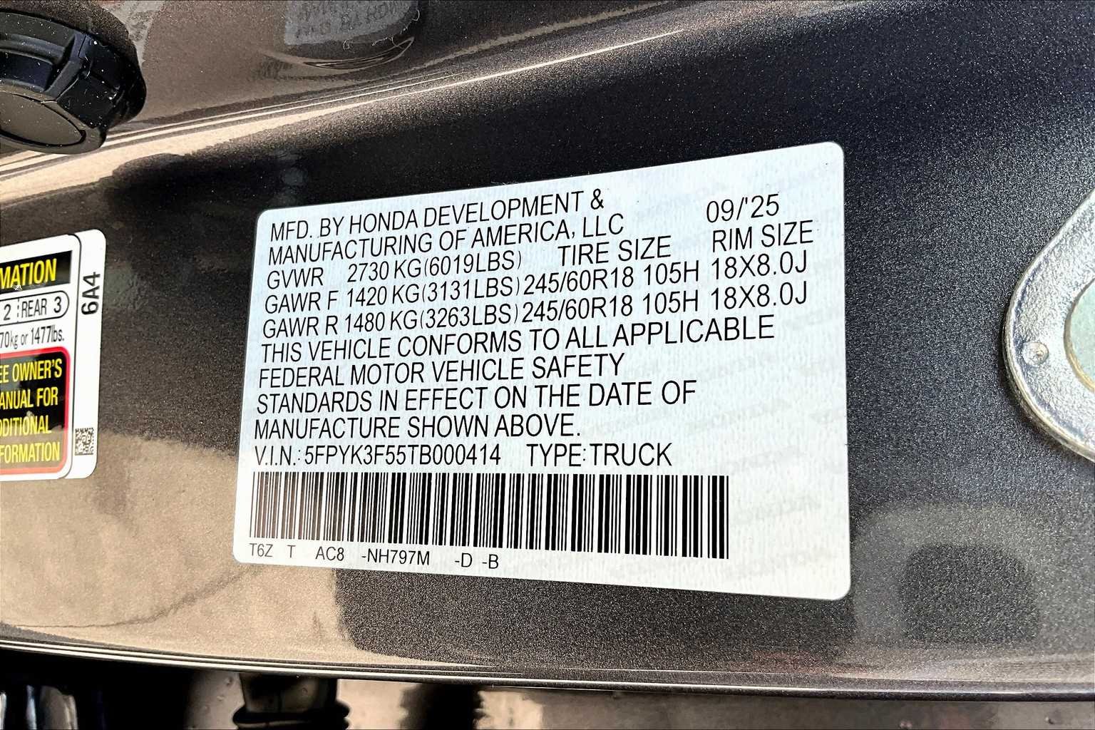 2026 Honda Ridgeline RTL - Photo 18