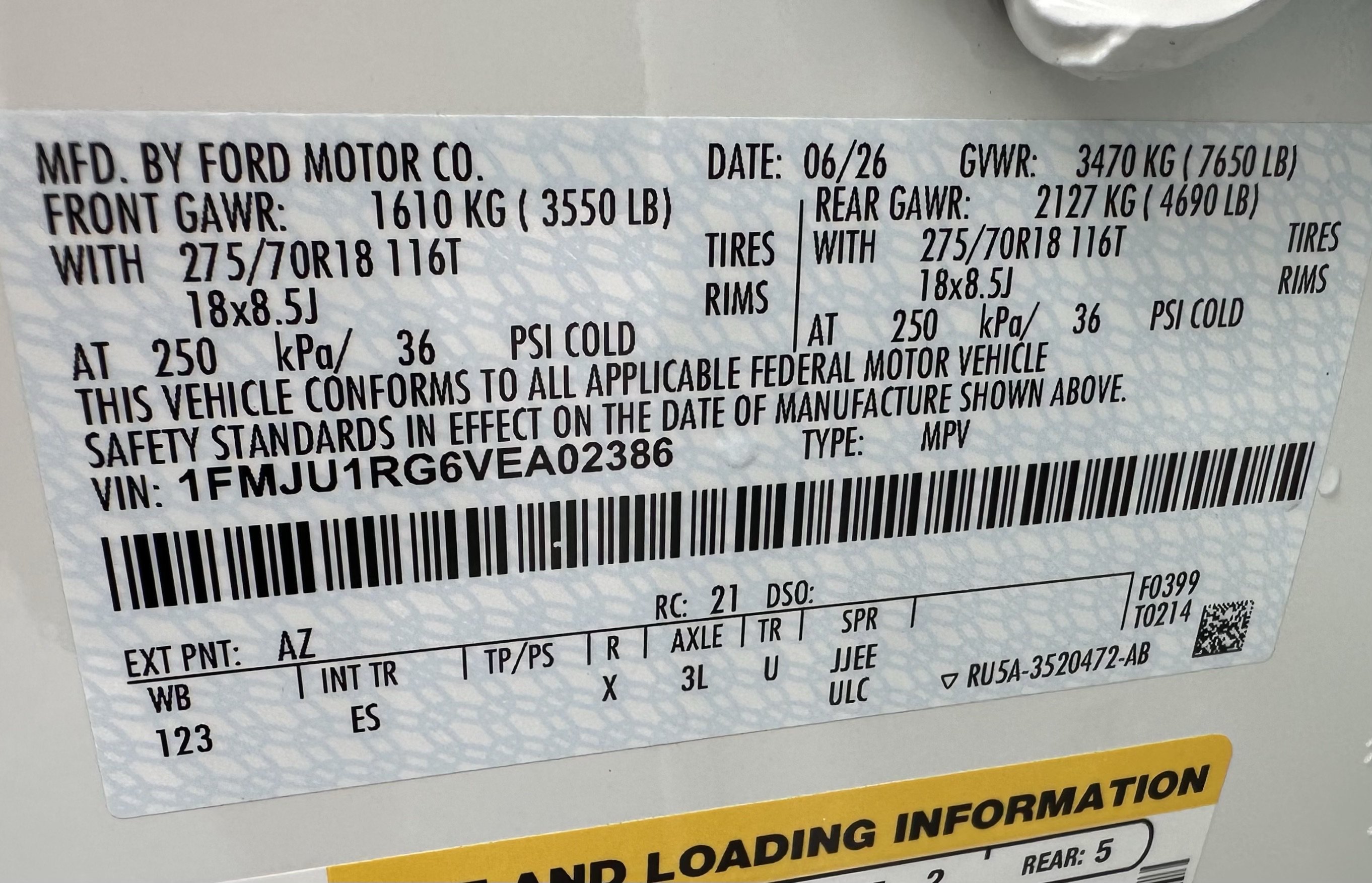 New 2027 Star White Metallic Tri-Coat Ford Tremor® image 31