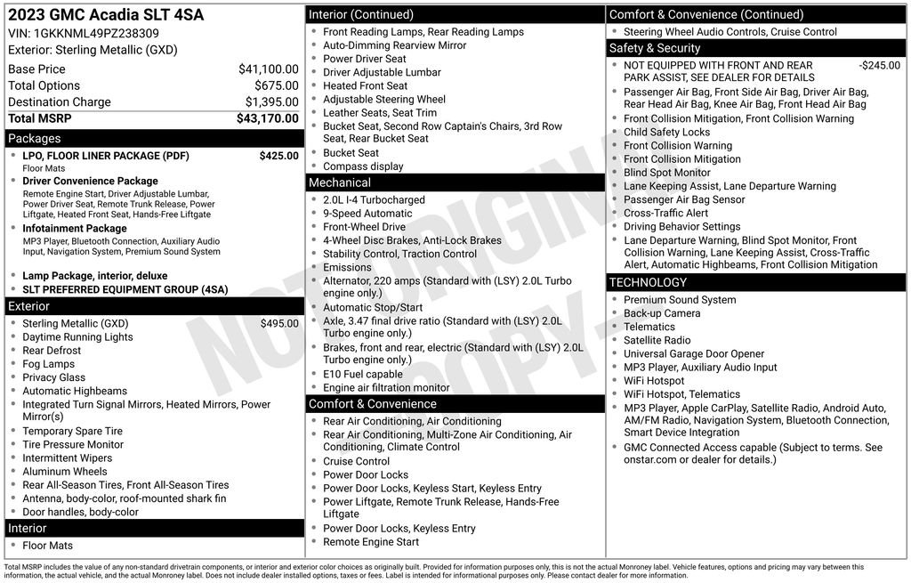 Used 2023 Silver GMC SLT image 5