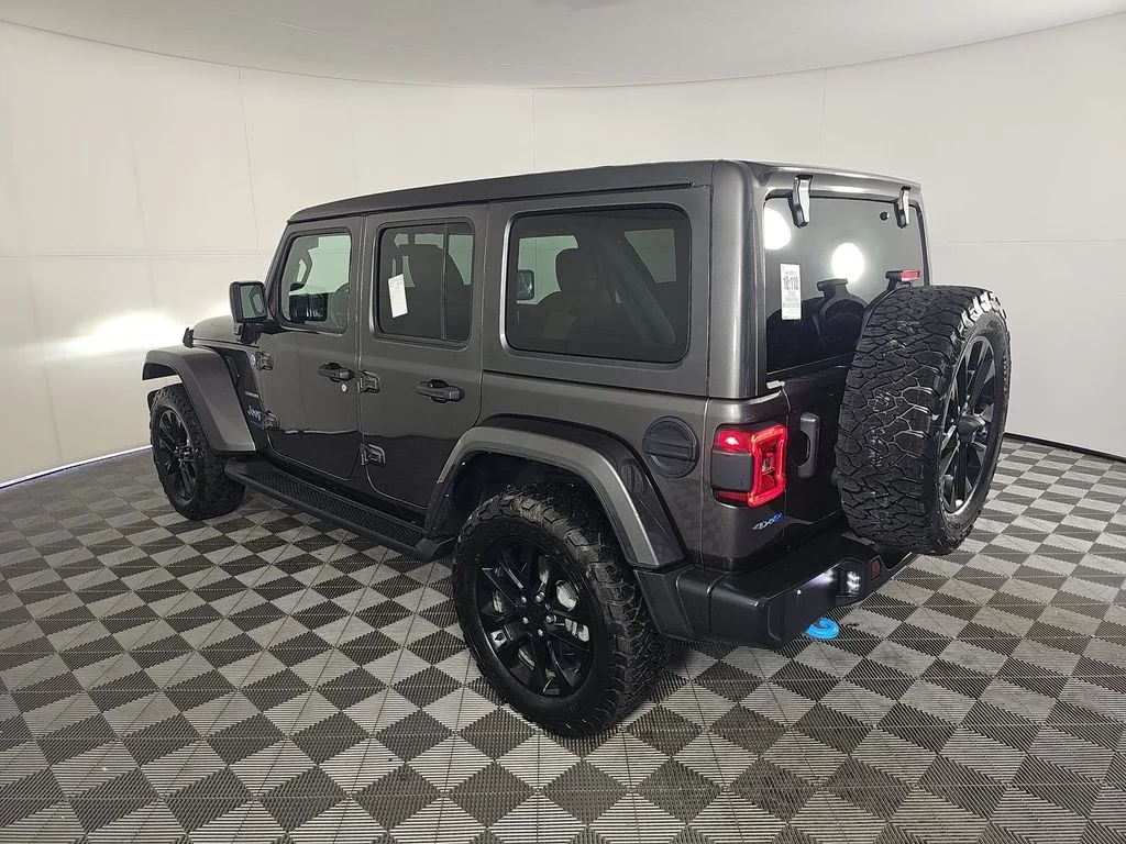 Used 2022 Gray Jeep Unlimited Sahara 4xe image 4