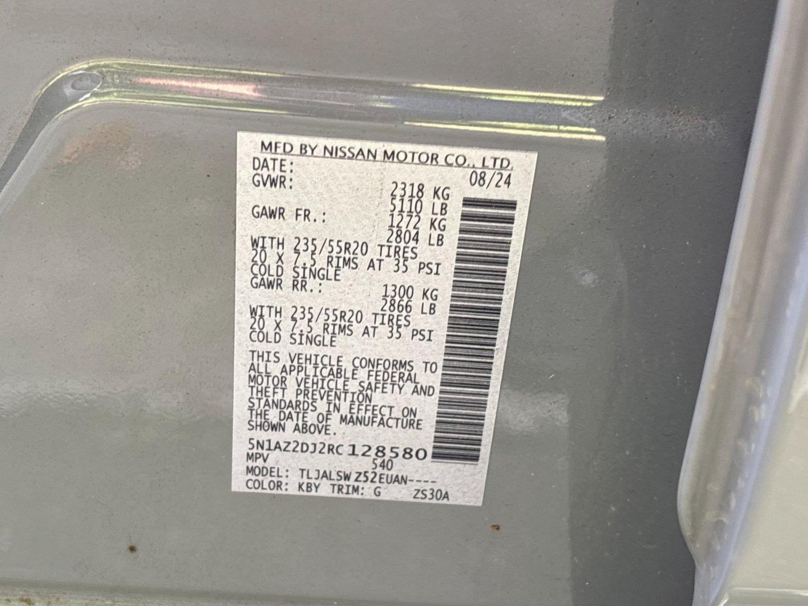 Used 2024 Boulder Gray Pearl Nissan Platinum image 11