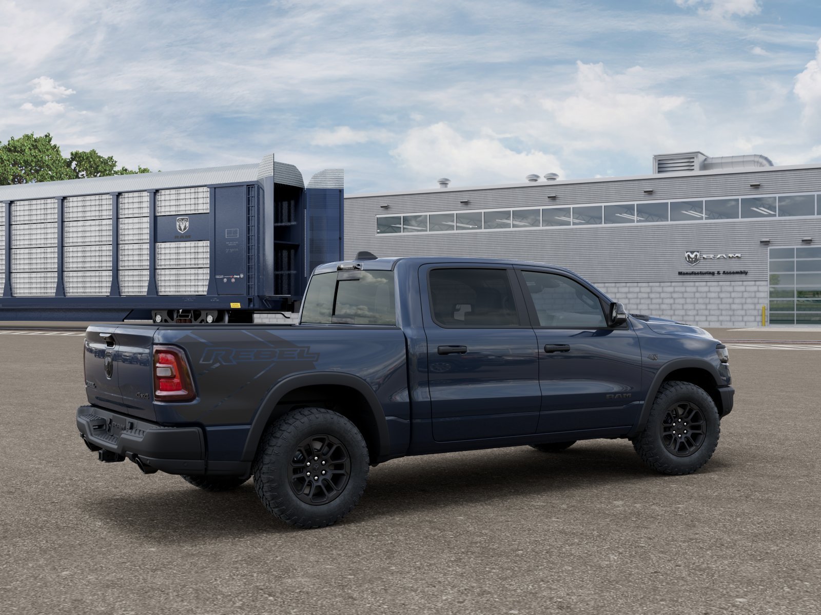 New 2027 Forged Blue Metallic Exterior Paint RAM REBEL image 2
