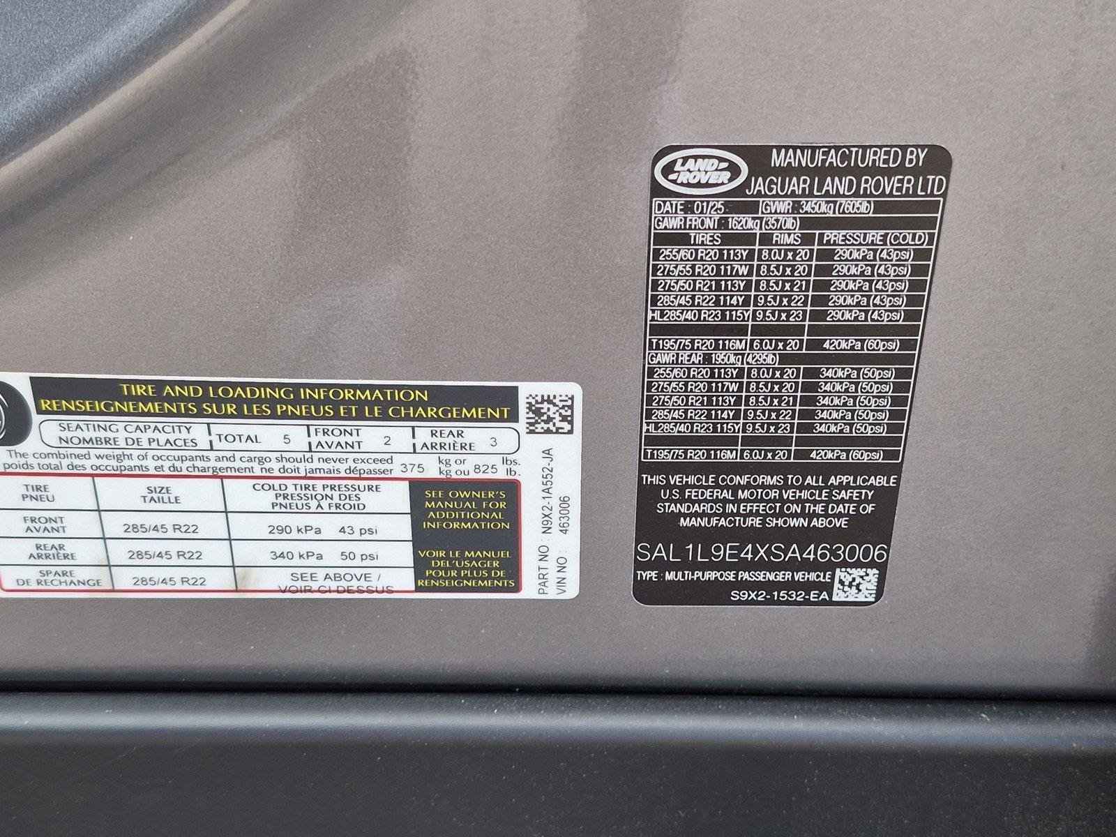 Used 2025 Eiger Grey Metallic Land Rover Dynamic SE image 11