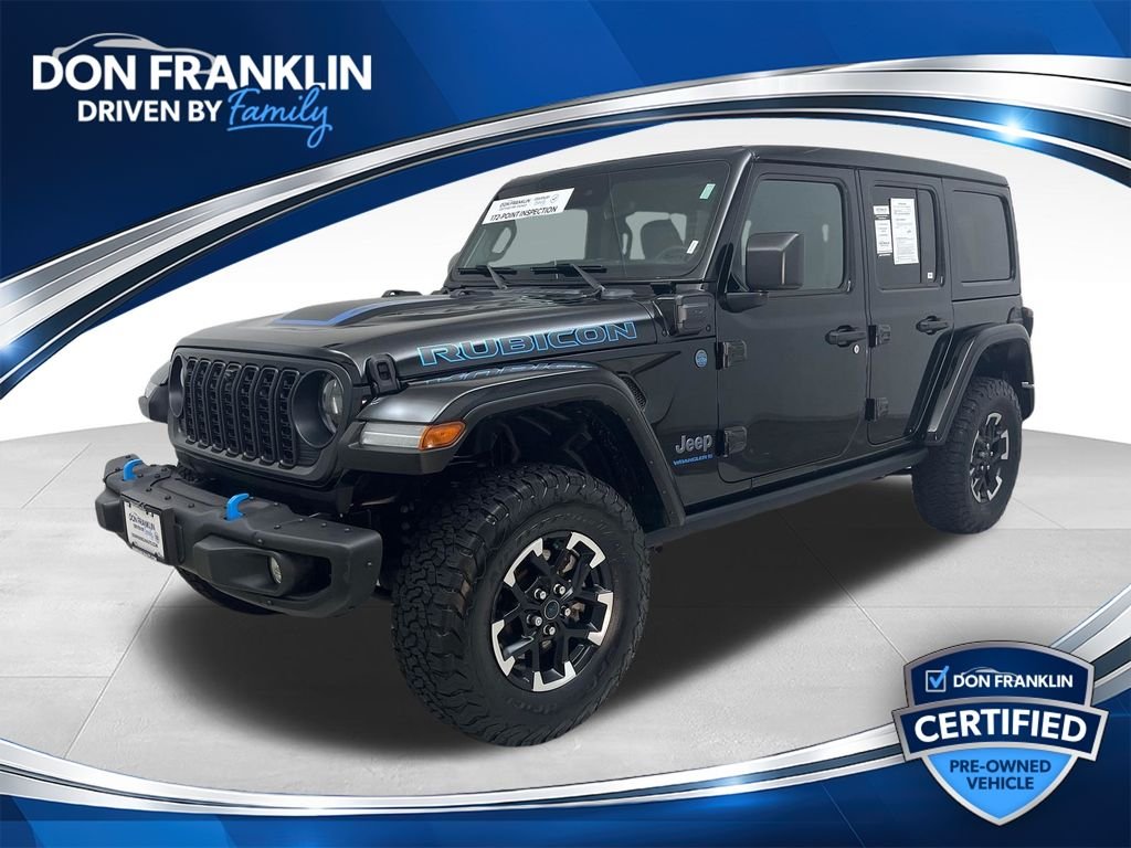 Used 2024 Black Jeep Rubicon 4xe image 1