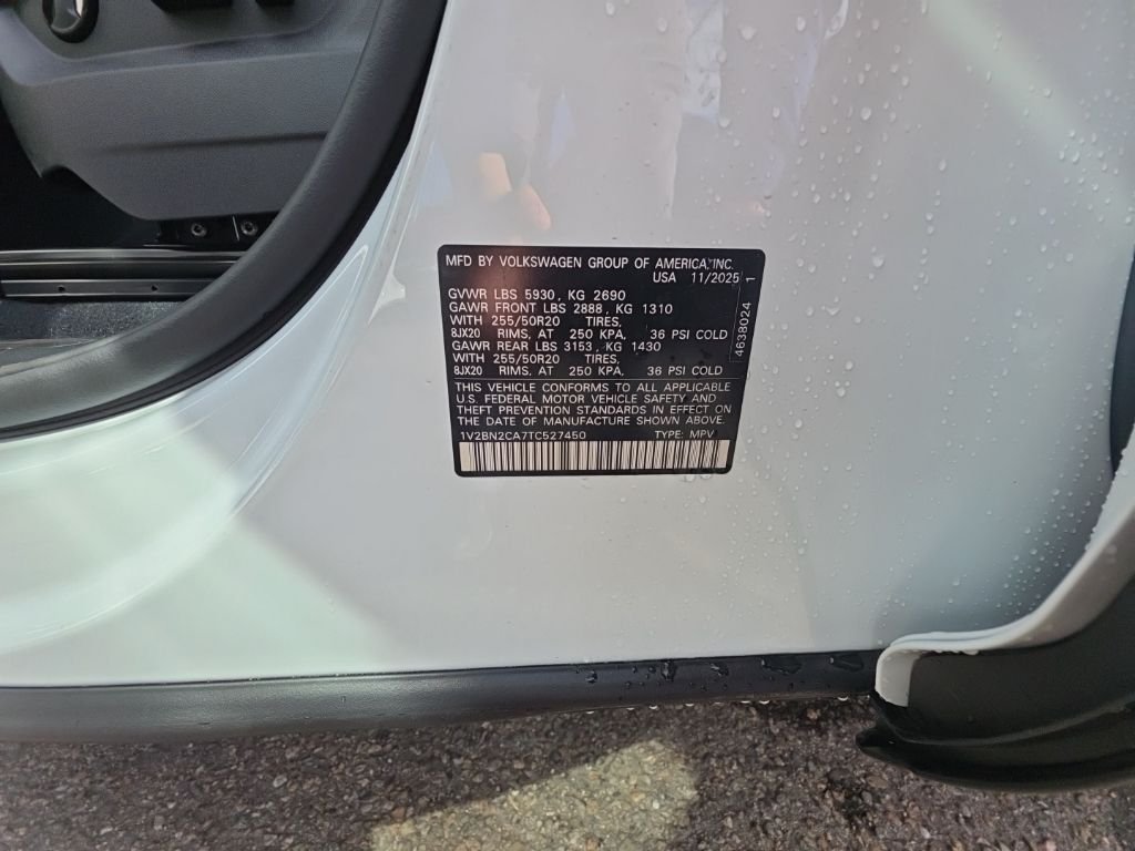 New 2026 Opal White Pearl Volkswagen 2.0T SEL image 26