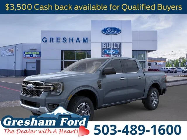 New 2025 Azure Gray Metallic Tri-coat Ford XLT image 1