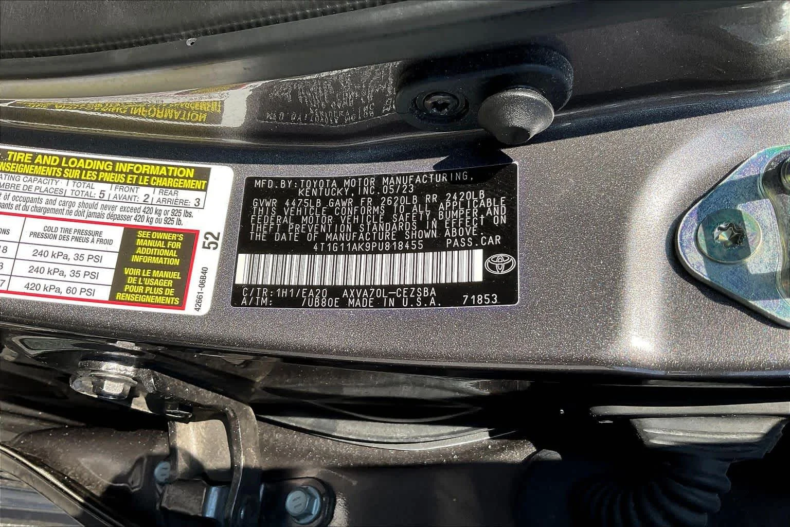 Used 2023 Predawn Gray Mica Toyota SE image 33